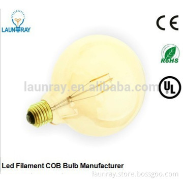 95mm Led Filament Bulb 6W Vintage Globe Glass Body 600lm
